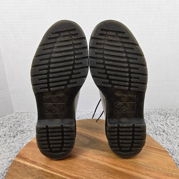 Dr. Martens Womens 8 3989 Metallic Silver Leather Brogue Long Wingtip Oxford - Picture 10 of 15